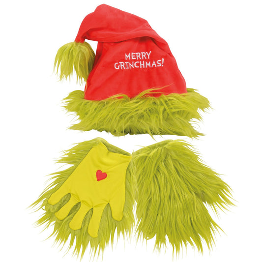 Grinch Santa Hat & Gloves st/2 | Department 56