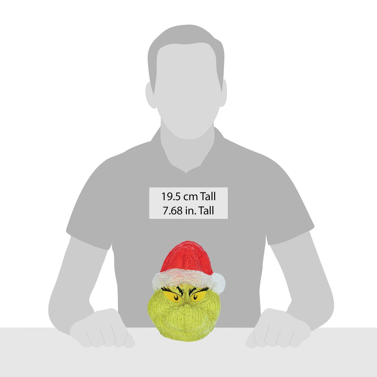 Grinch Head 8" Lit Fig | Department 56