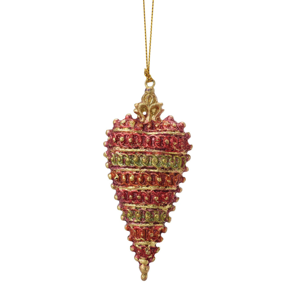 Crown Top Heart Orn Red | Department 56