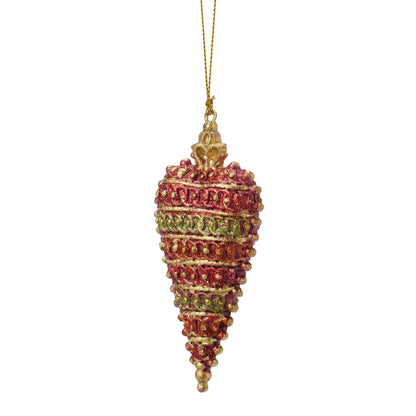 Crown Top Heart Orn Red | Department 56